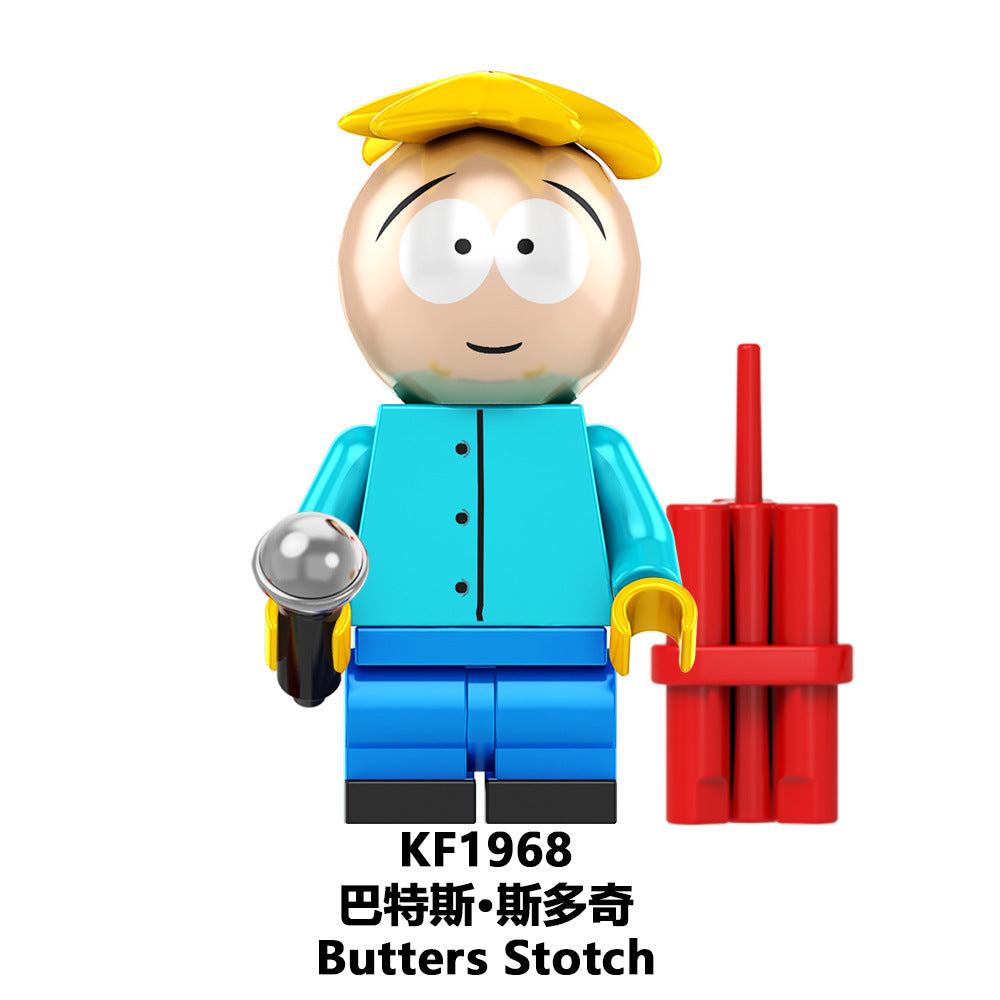 KF6192 Hot Game and Movie Series South Park Character Mini Assembly Figures Building Block Educational Children Toys