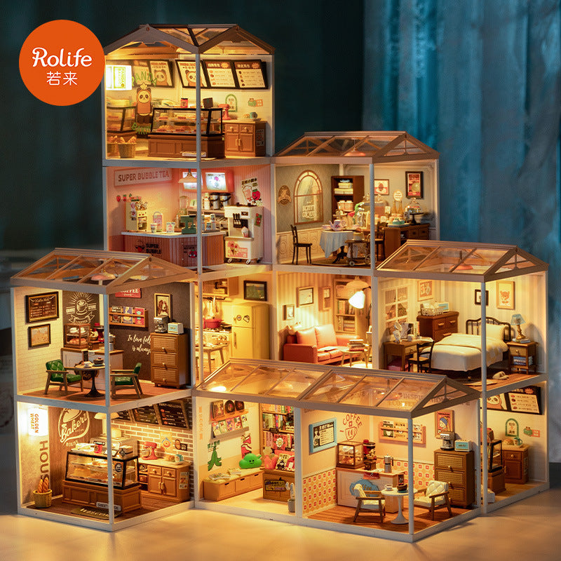 Techo y tablero antipolvo para casa de muñecas Robotime rolife