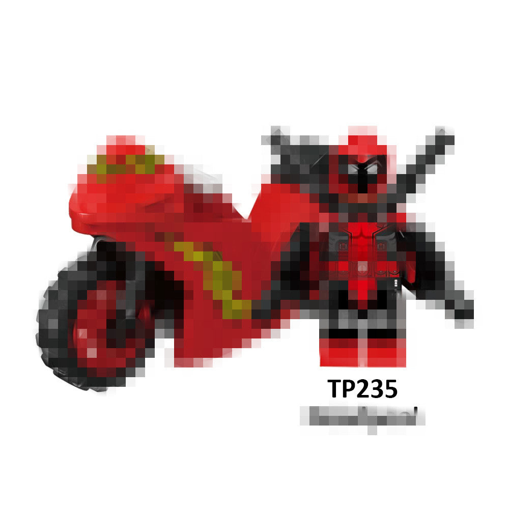 TP1030 Super Heroes Movie Series Character with Motorcycle Mini Assembly Figs Building Block Educational Children Toys Gift