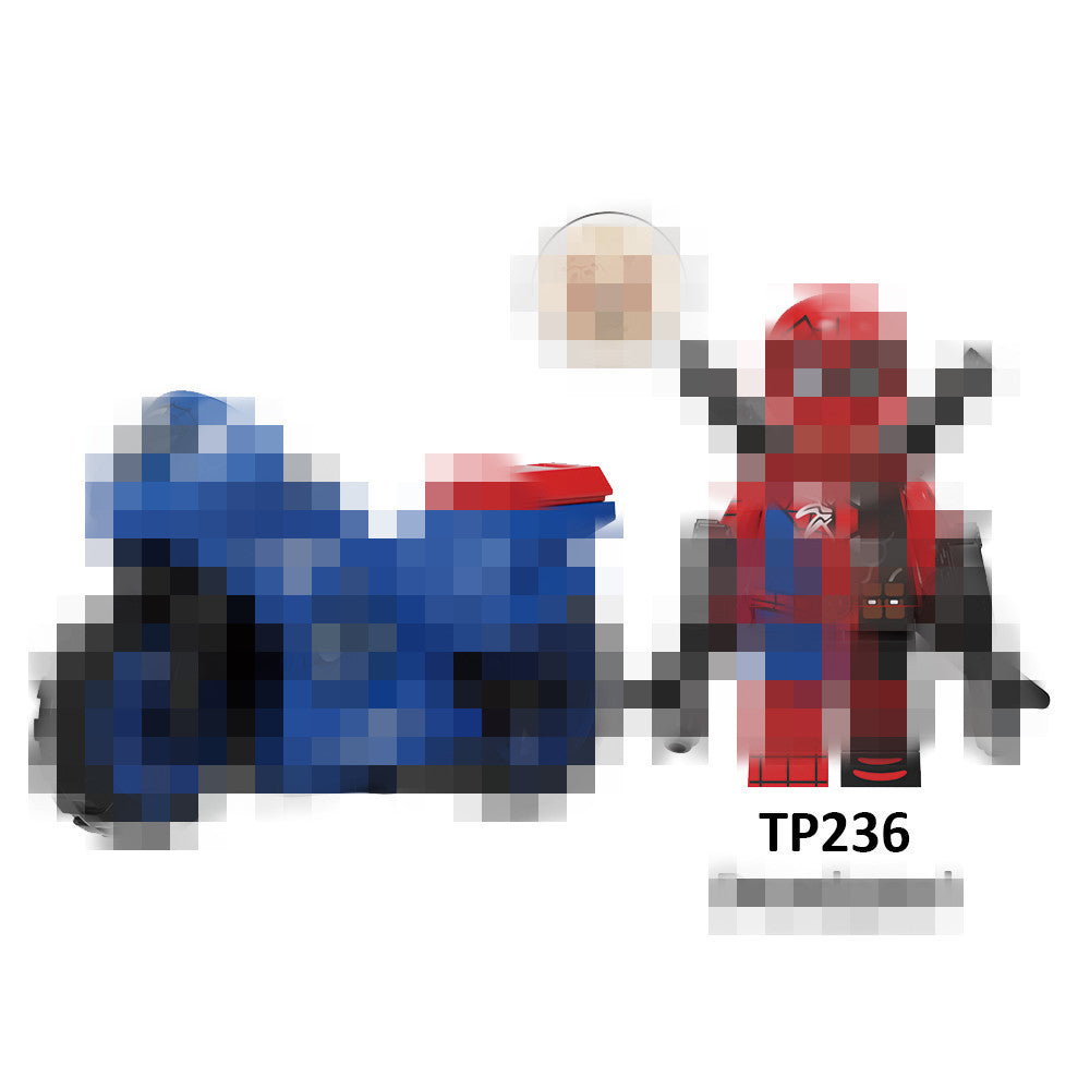 TP1030 Super Heroes Movie Series Character with Motorcycle Mini Assembly Figs Building Block Educational Children Toys Gift