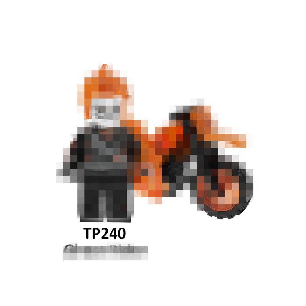 TP1030 Super Heroes Movie Series Character with Motorcycle Mini Assembly Figs Building Block Educational Children Toys Gift