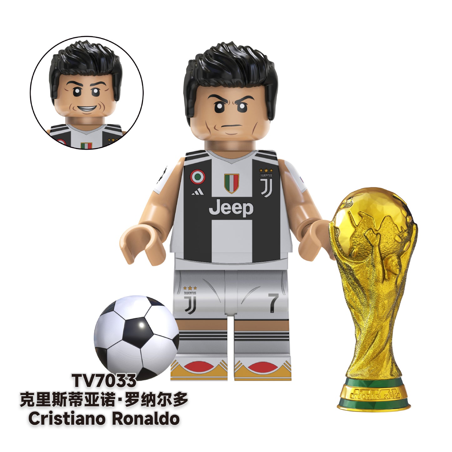 TV6505 TV6506 TV6507 Famous World Character Soccer Player Football Star Plastic Creative Mini Blocks DIY Building Blocks Gift Toys for Kids