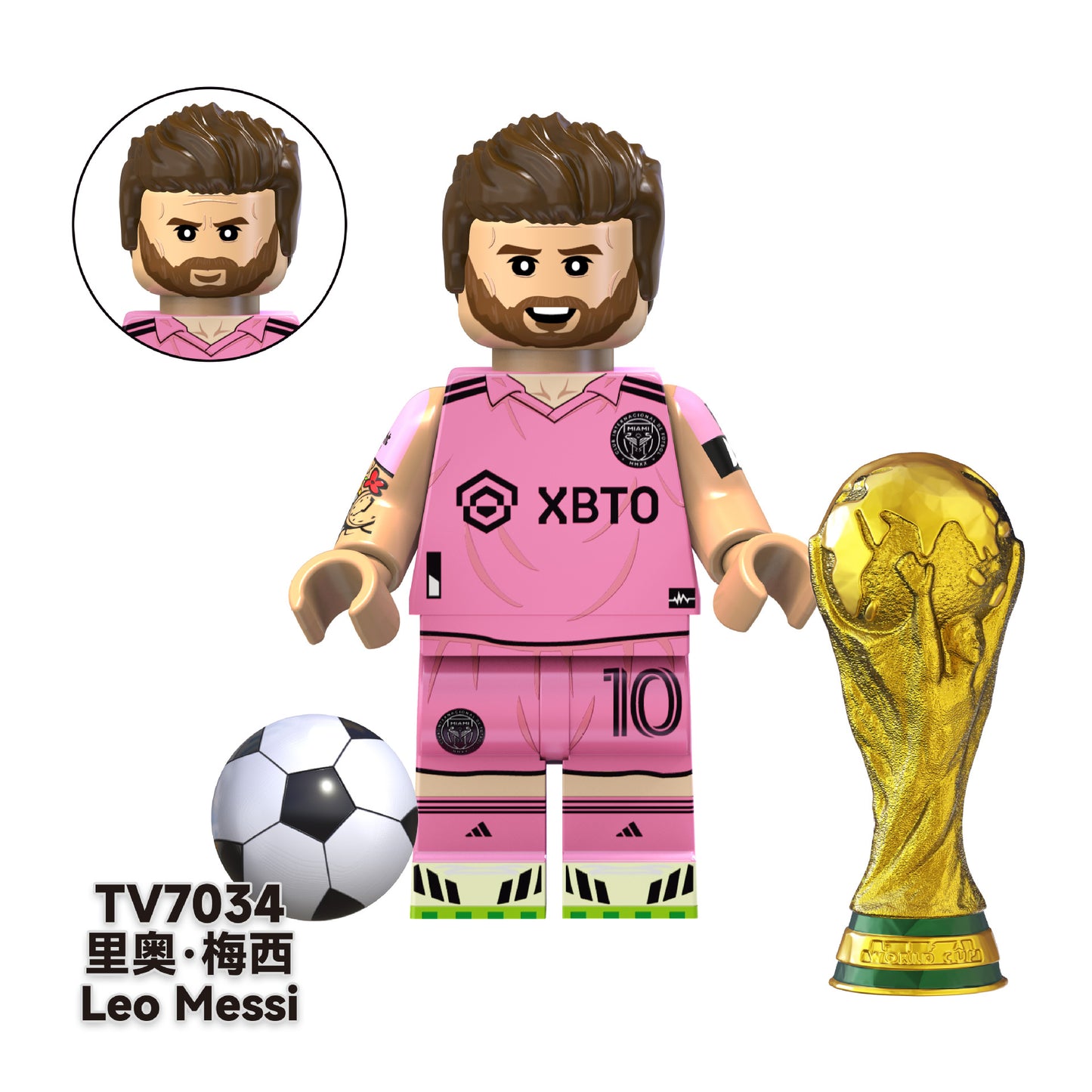 TV6505 TV6506 TV6507 Famous World Character Soccer Player Football Star Plastic Creative Mini Blocks DIY Building Blocks Gift Toys for Kids