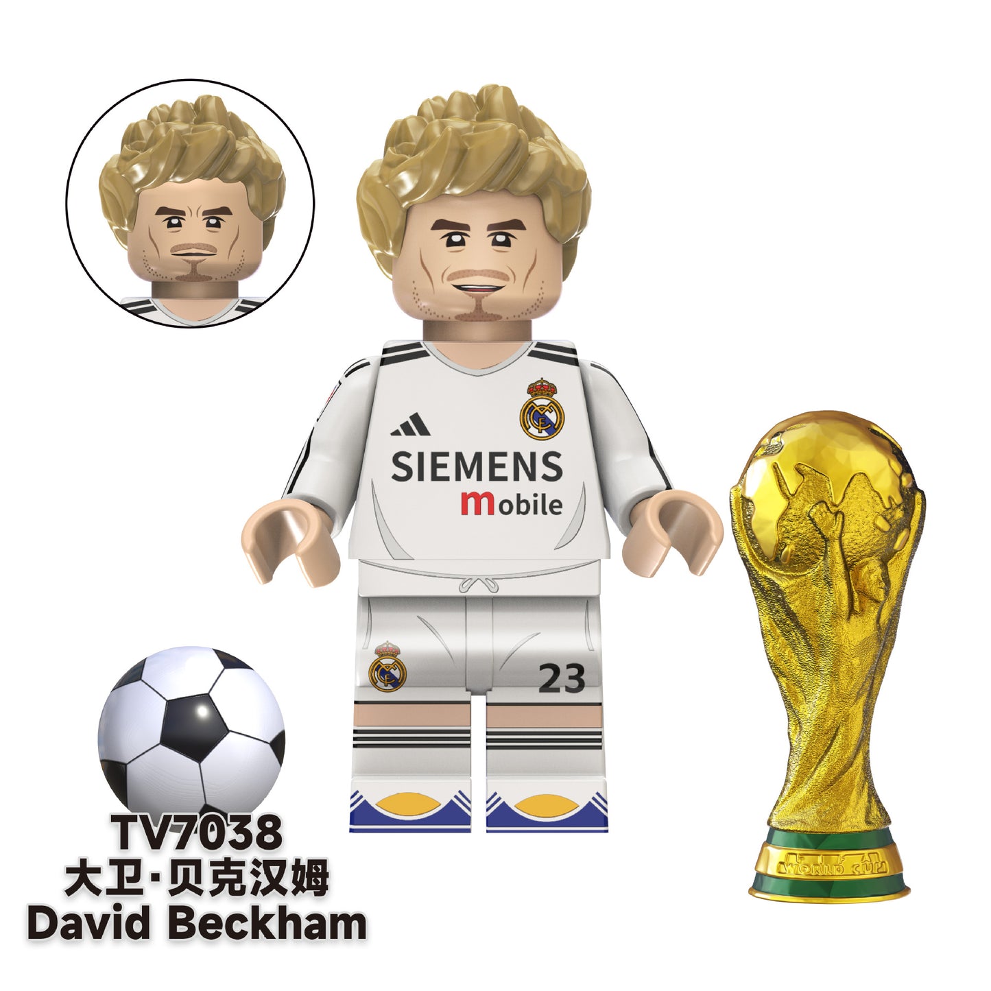 TV6505 TV6506 TV6507 Famous World Character Soccer Player Football Star Plastic Creative Mini Blocks DIY Building Blocks Gift Toys for Kids