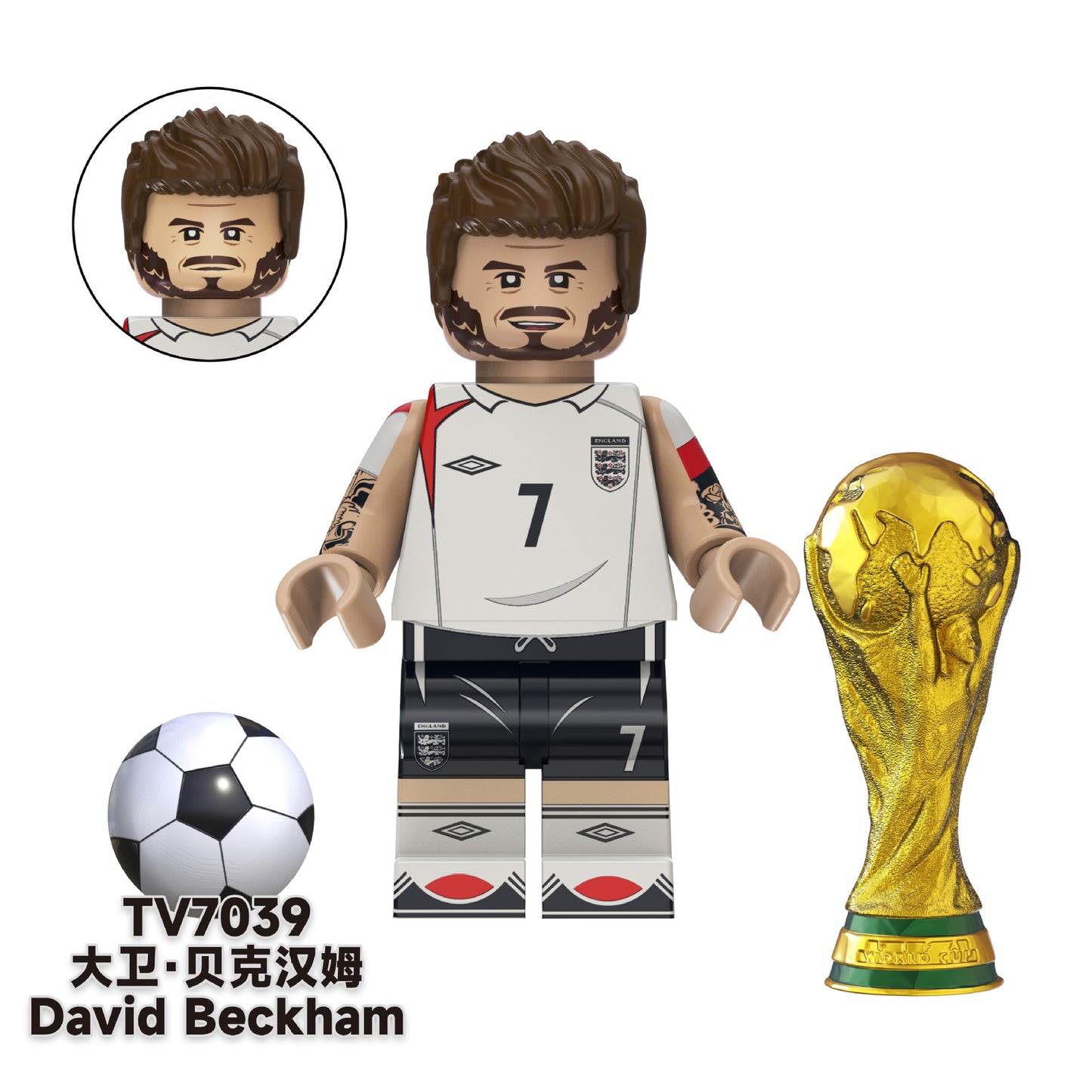TV6505 TV6506 TV6507 Famous World Character Soccer Player Football Star Plastic Creative Mini Blocks DIY Building Blocks Gift Toys for Kids