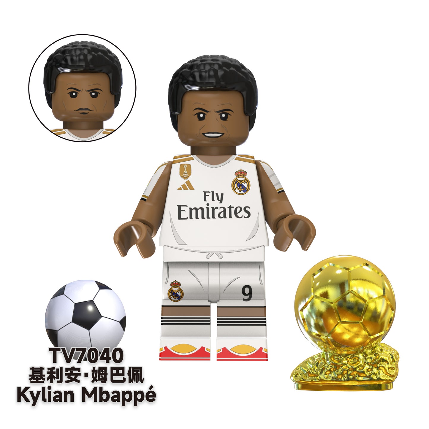 TV6505 TV6506 TV6507 Famous World Character Soccer Player Football Star Plastic Creative Mini Blocks DIY Building Blocks Gift Toys for Kids