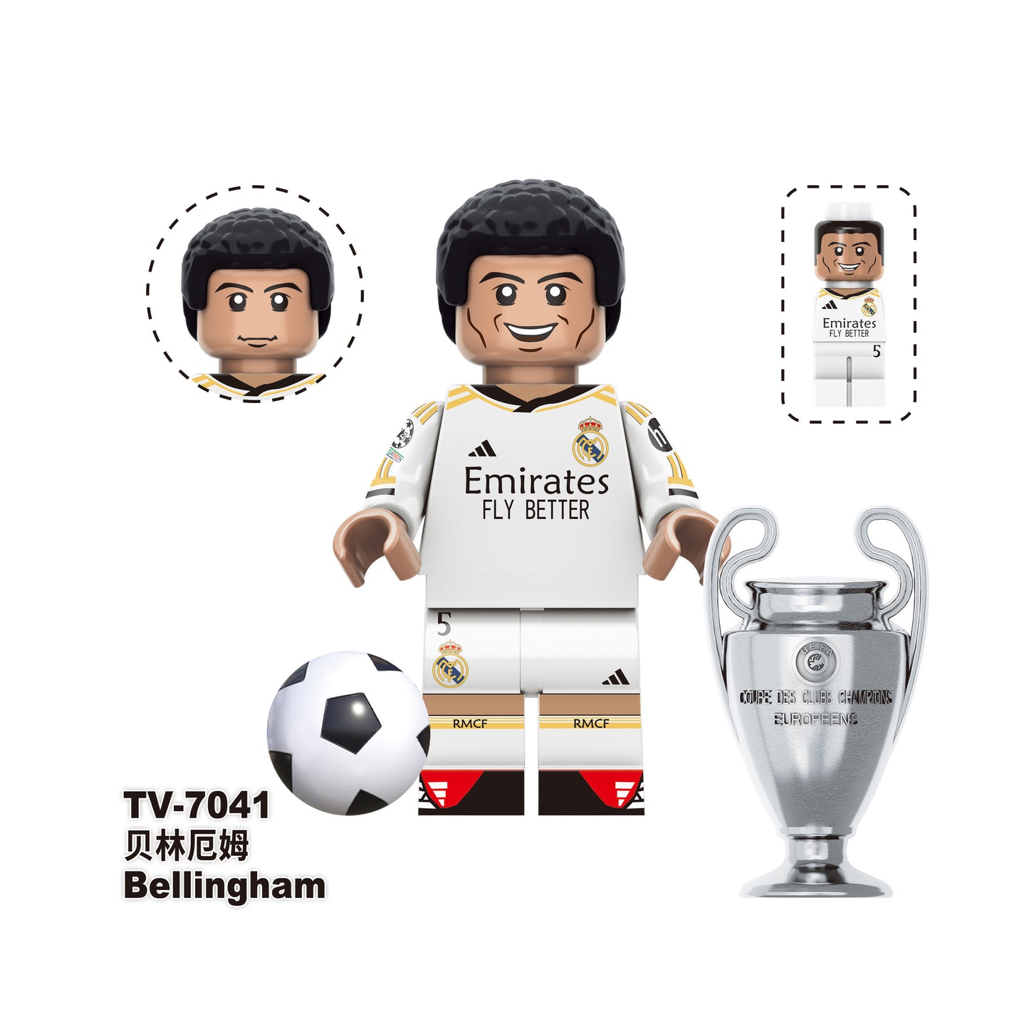 TV6505 TV6506 TV6507 Famous World Character Soccer Player Football Star Plastic Creative Mini Blocks DIY Building Blocks Gift Toys for Kids