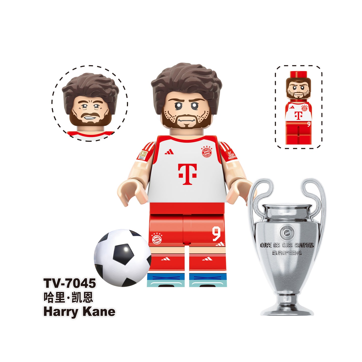 TV6505 TV6506 TV6507 Famous World Character Soccer Player Football Star Plastic Creative Mini Blocks DIY Building Blocks Gift Toys for Kids