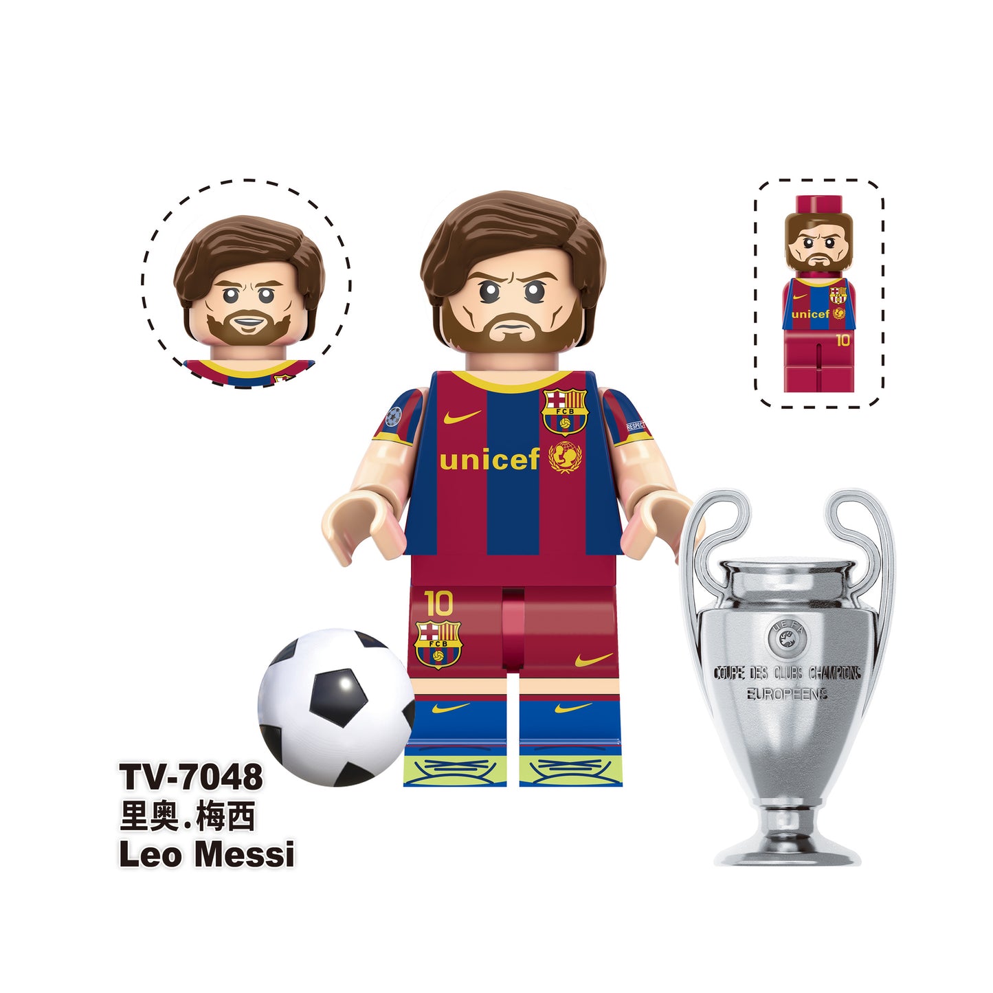 TV6505 TV6506 TV6507 Famous World Character Soccer Player Football Star Plastic Creative Mini Blocks DIY Building Blocks Gift Toys for Kids