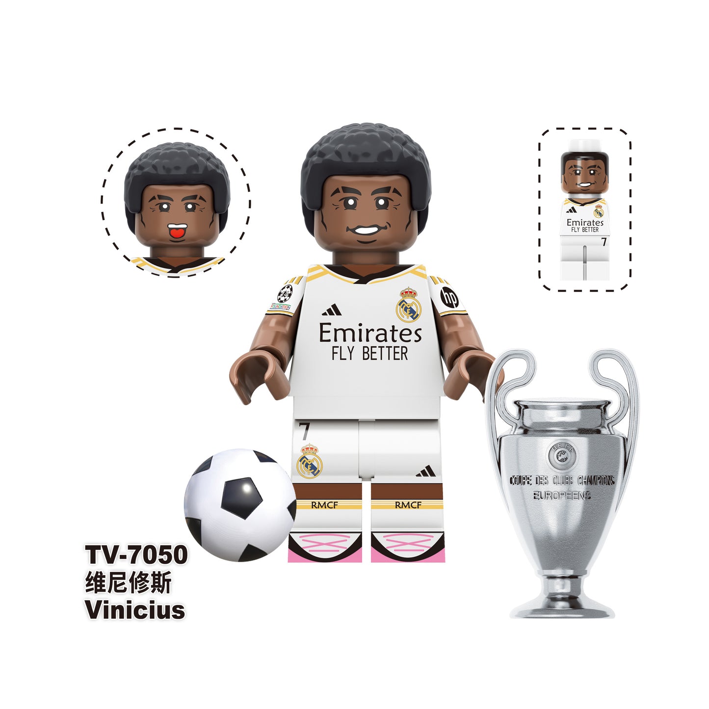TV6505 TV6506 TV6507 Famous World Character Soccer Player Football Star Plastic Creative Mini Blocks DIY Building Blocks Gift Toys for Kids