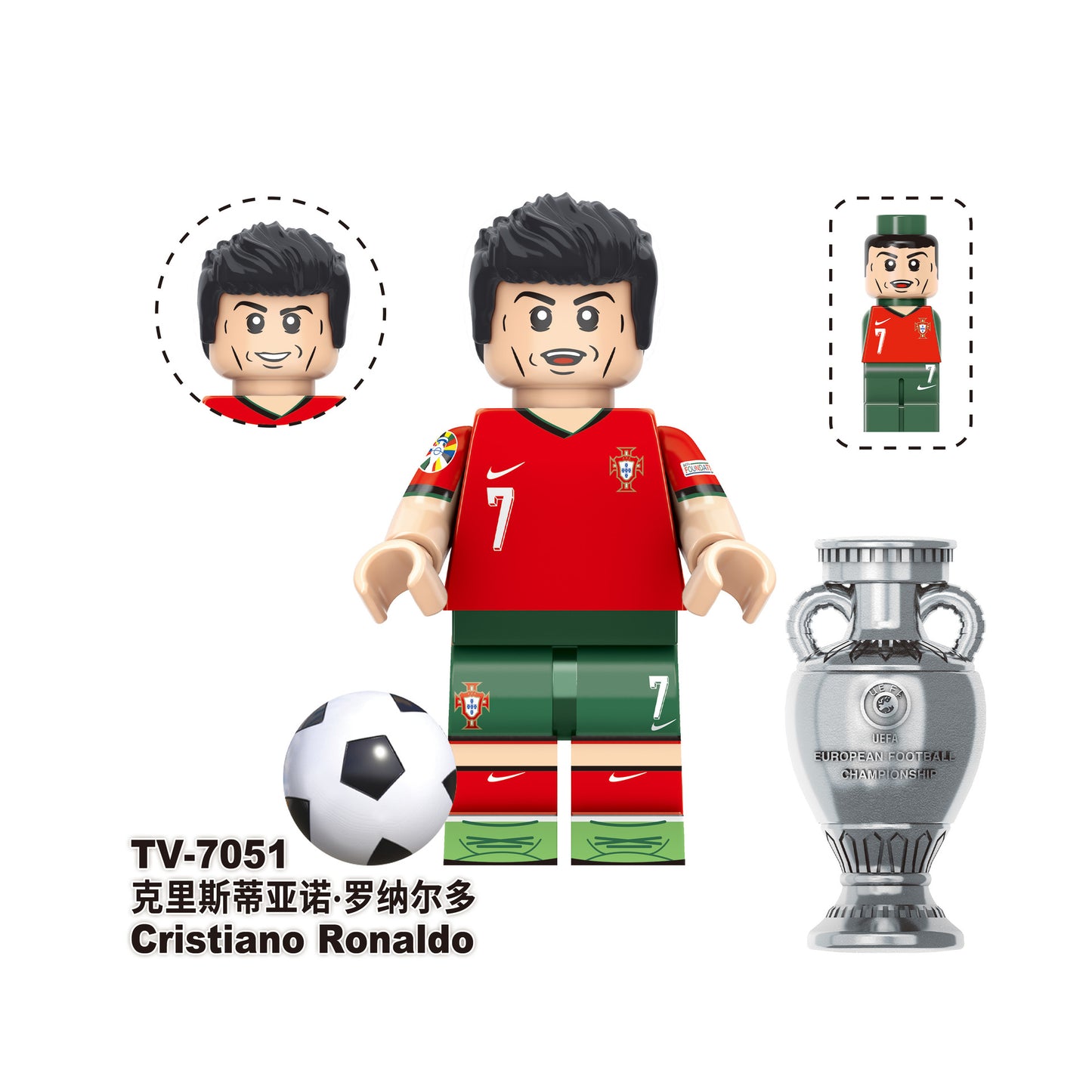 TV6505 TV6506 TV6507 Famous World Character Soccer Player Football Star Plastic Creative Mini Blocks DIY Building Blocks Gift Toys for Kids