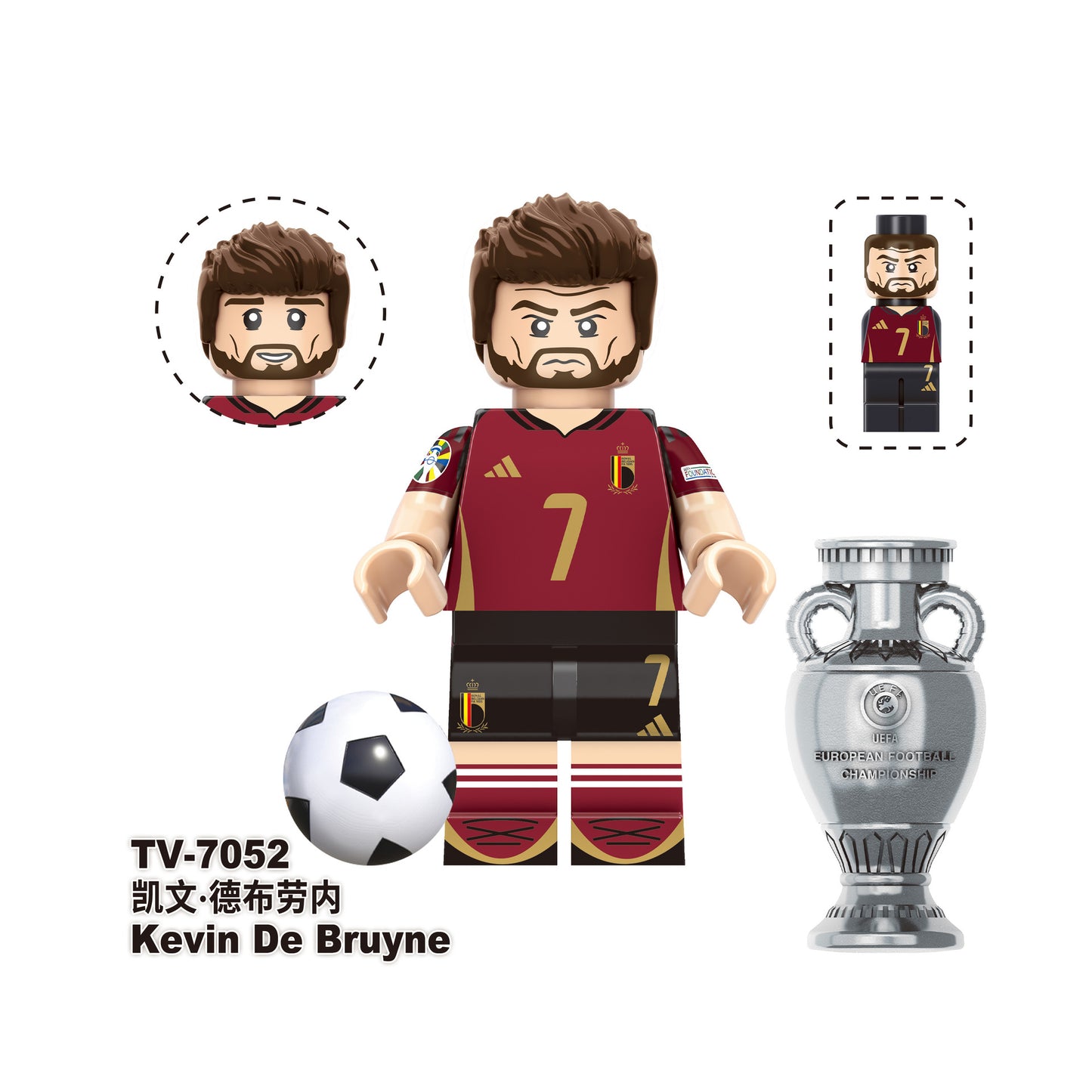 TV6505 TV6506 TV6507 Famous World Character Soccer Player Football Star Plastic Creative Mini Blocks DIY Building Blocks Gift Toys for Kids