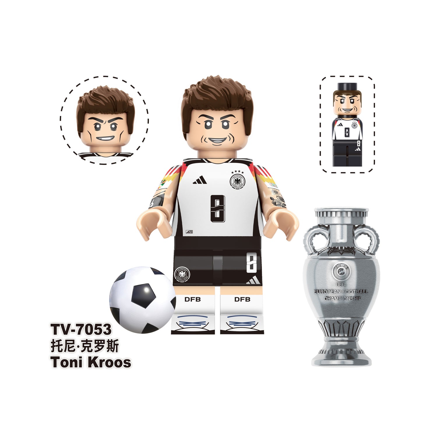 TV6505 TV6506 TV6507 Famous World Character Soccer Player Football Star Plastic Creative Mini Blocks DIY Building Blocks Gift Toys for Kids