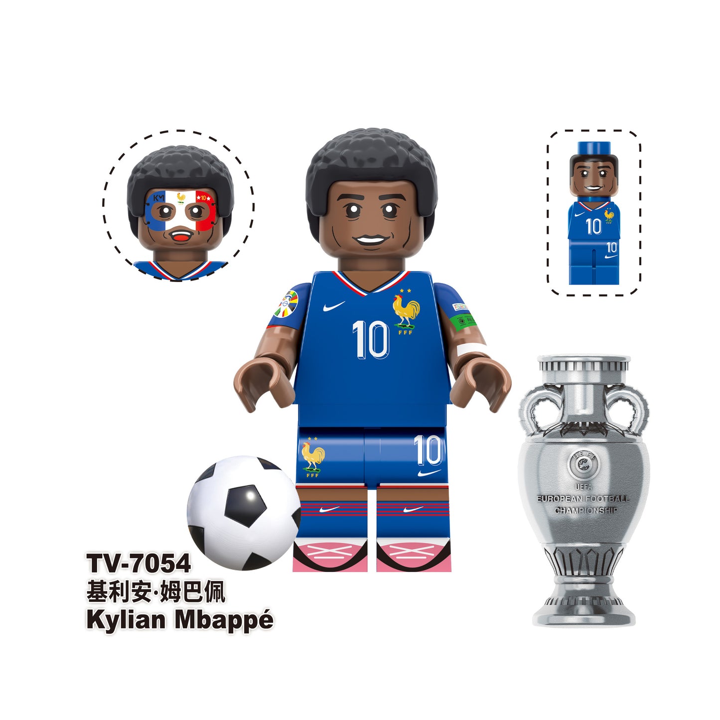 TV6505 TV6506 TV6507 Famous World Character Soccer Player Football Star Plastic Creative Mini Blocks DIY Building Blocks Gift Toys for Kids