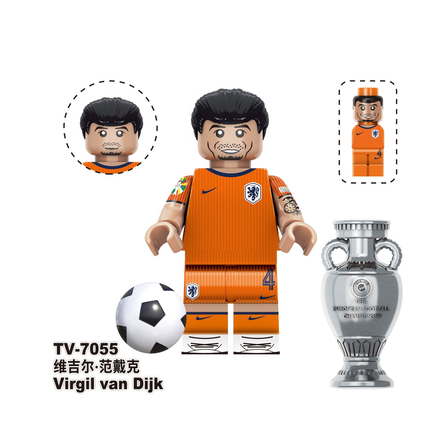 TV6505 TV6506 TV6507 Famous World Character Soccer Player Football Star Plastic Creative Mini Blocks DIY Building Blocks Gift Toys for Kids