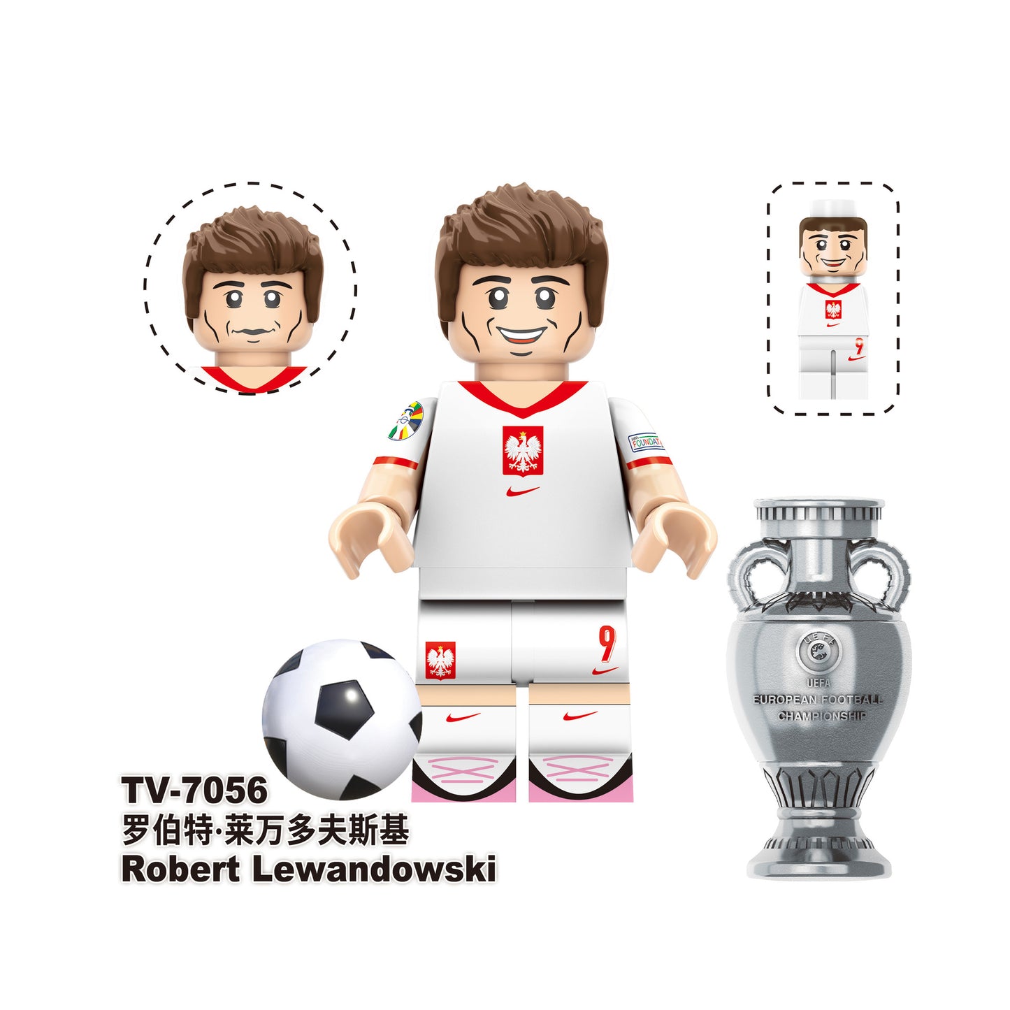 TV6505 TV6506 TV6507 Famous World Character Soccer Player Football Star Plastic Creative Mini Blocks DIY Building Blocks Gift Toys for Kids