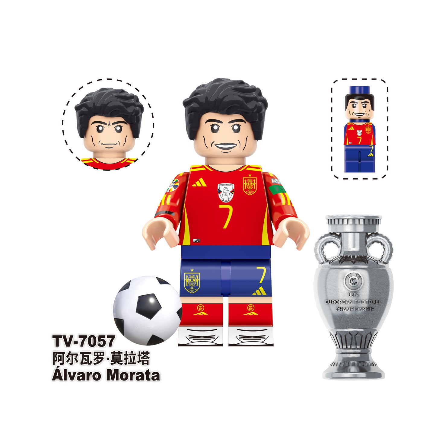 TV6505 TV6506 TV6507 Famous World Character Soccer Player Football Star Plastic Creative Mini Blocks DIY Building Blocks Gift Toys for Kids