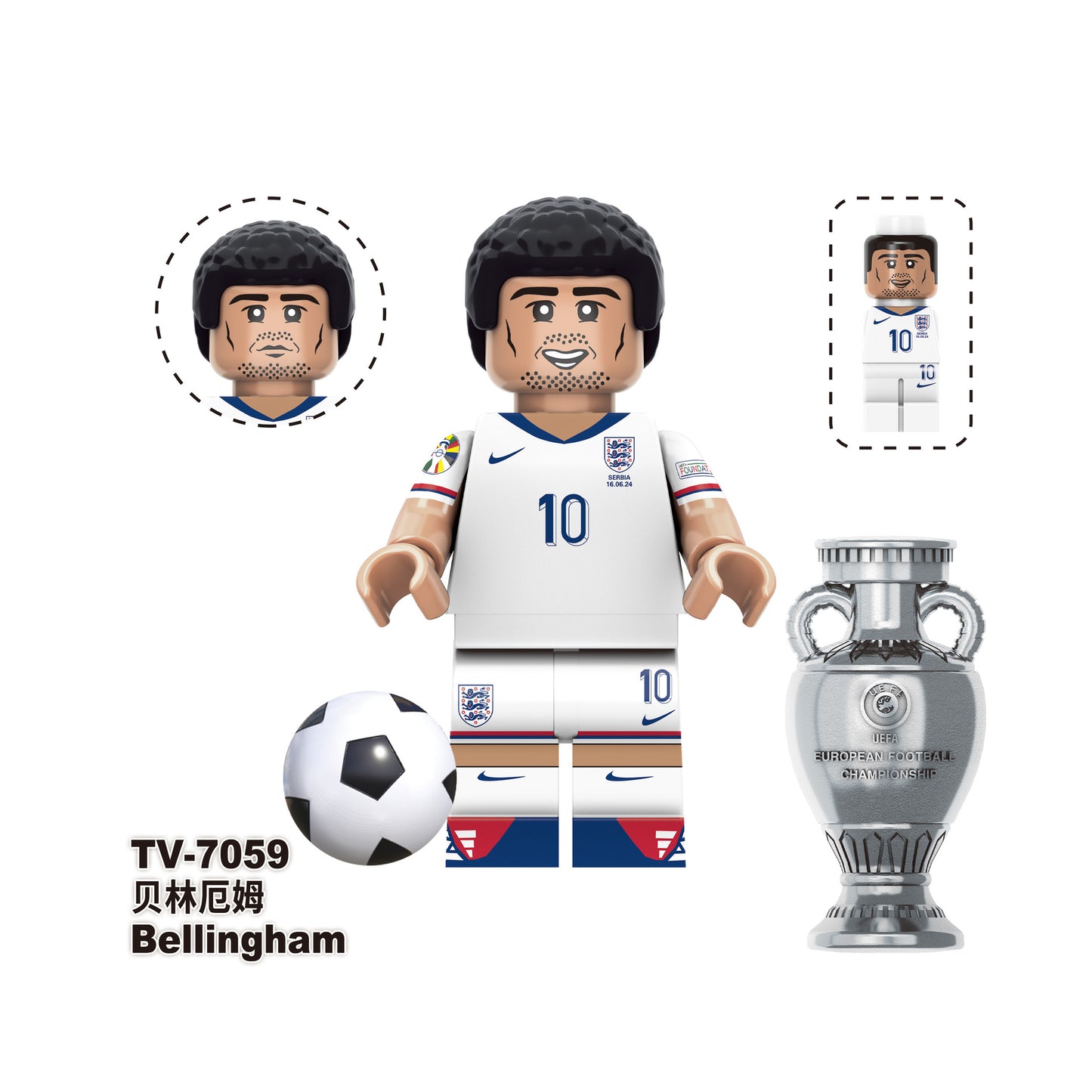 TV6505 TV6506 TV6507 Famous World Character Soccer Player Football Star Plastic Creative Mini Blocks DIY Building Blocks Gift Toys for Kids