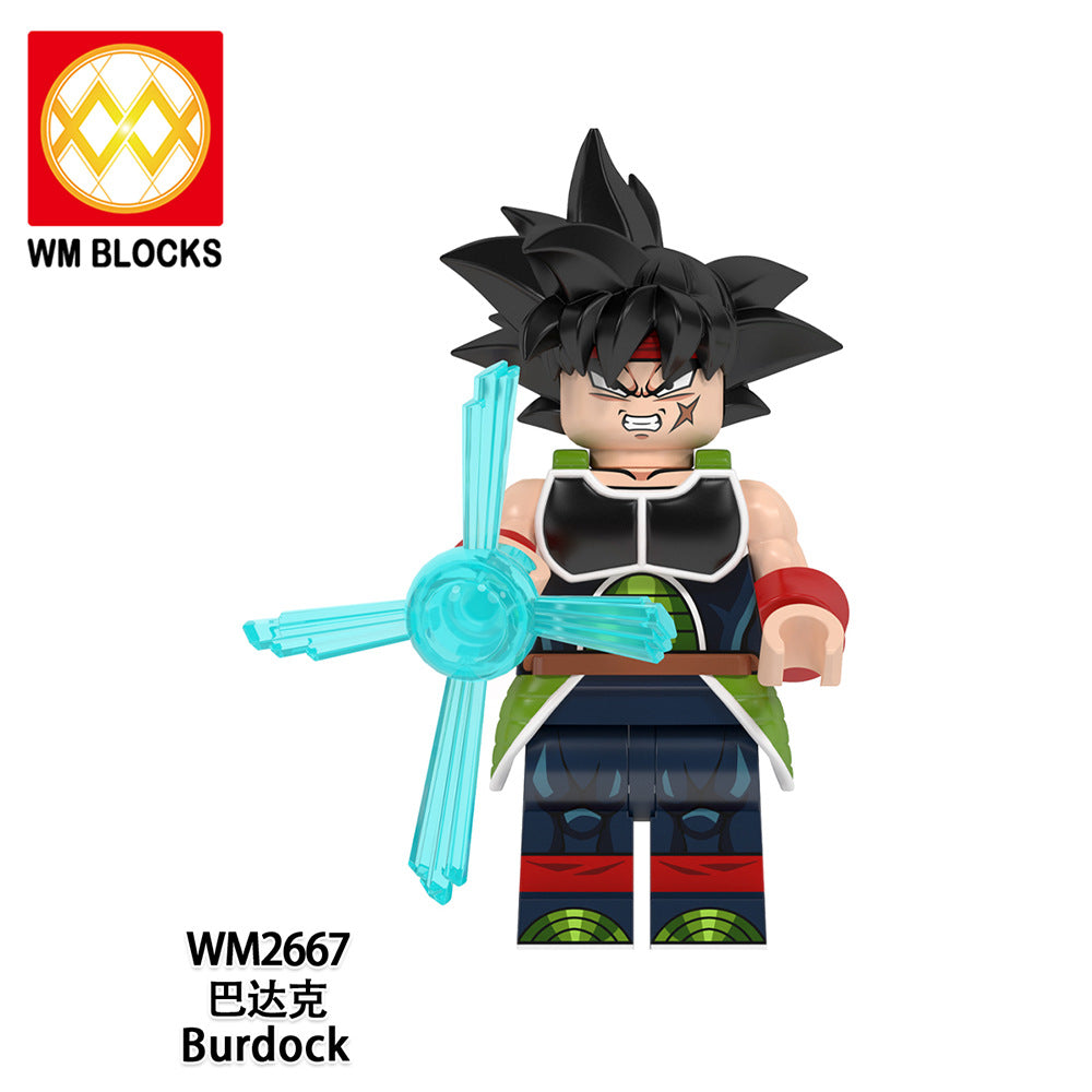 WM6177 Fun Anime Dragon Evolution Son Goku Master Rosh Figure Gifts Creation DIY Building Block Sets Educational Kids Toys