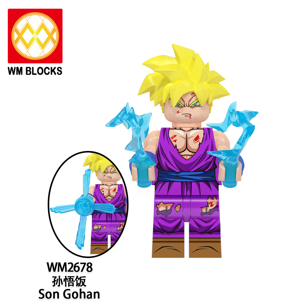 WM6178 Master Roshi Goku Black Son Goku Child Gifts Puzzle Education Creation DIY Building Block Sets Educational Kids Toys