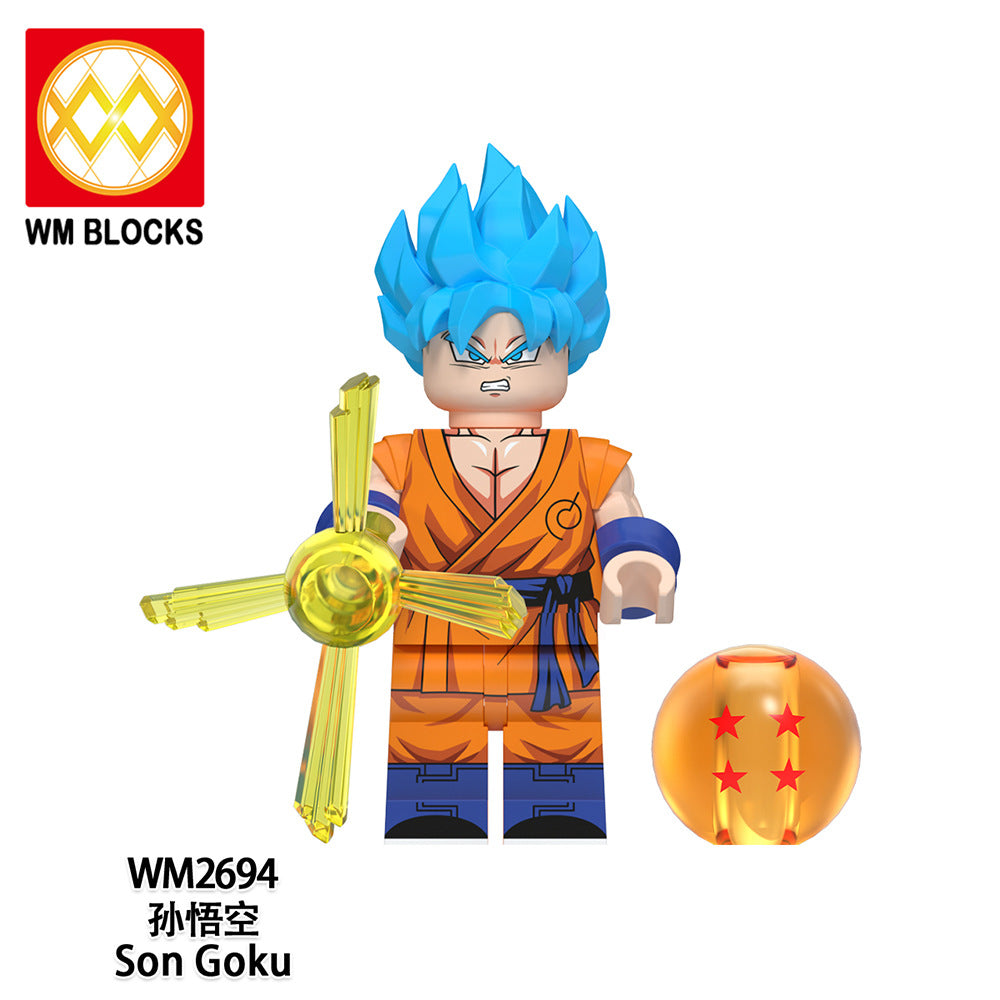 WM6180 Assembling LEGO Toy Animation Dragon Balls Kling Sun Wuyan Human Child Building Block Bag Doll Anime Action Figure