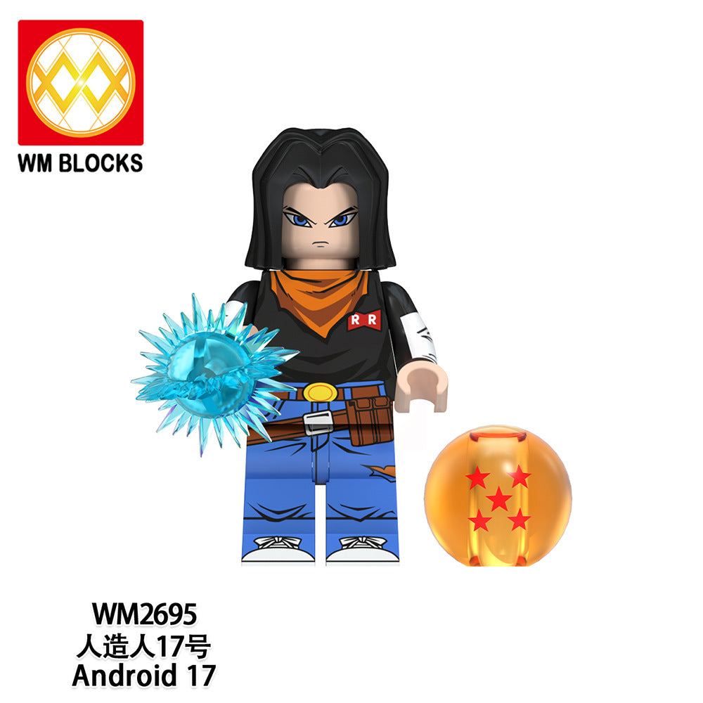 WM6180 Assembling LEGO Toy Animation Dragon Balls Kling Sun Wuyan Human Child Building Block Bag Doll Anime Action Figure