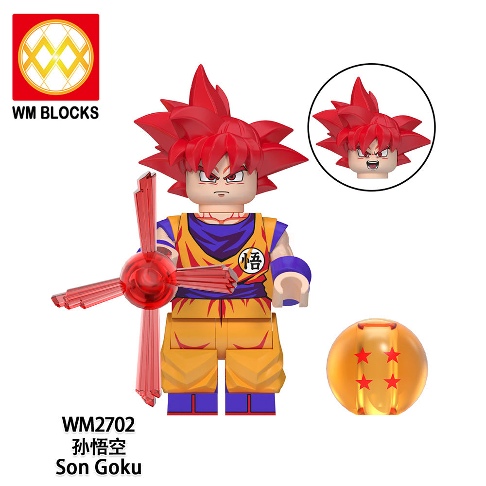 WM6181 Japanese Anime Dbz Son Goku Dragon Vegeta Vegetto Zamasu Broli Ball Building Block Figure Collect Plastic Diy Toy Bricks