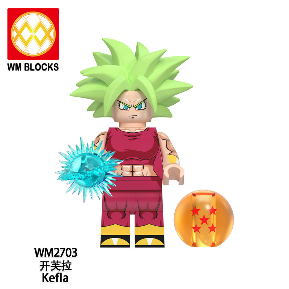 WM6181 Japanese Anime Dbz Son Goku Dragon Vegeta Vegetto Zamasu Broli Ball Building Block Figure Collect Plastic Diy Toy Bricks