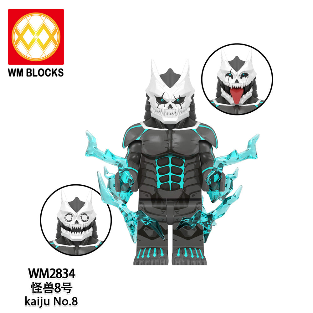 WM2834 WM6197 LEGO Kaiju No.8 Japanese Anime Jump Comic Bricks Educational Collect Mini Plastic Building Blocks for Kids Gift Toys Juguetes