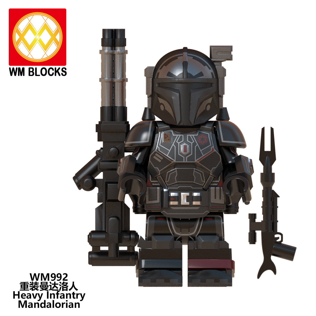 WM6094 Space Wars Movie Heavy Intantry Mandalorian Paz Vizla Building Blocks Mini Action Figures Kids Educational Toys