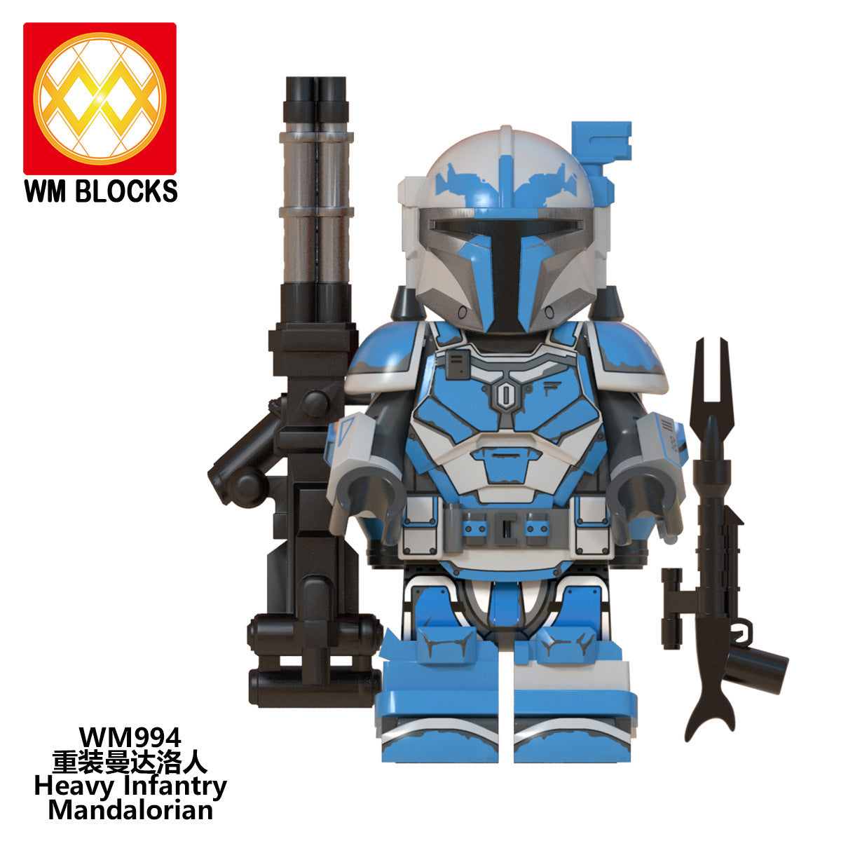WM6094 Space Wars Movie Heavy Intantry Mandalorian Paz Vizla Building Blocks Mini Action Figures Kids Educational Toys