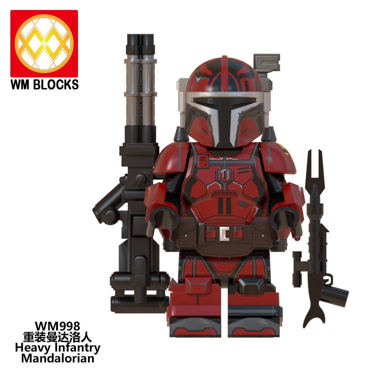 WM6094 Space Wars Movie Heavy Intantry Mandalorian Paz Vizla Building Blocks Mini Action Figures Kids Educational Toys