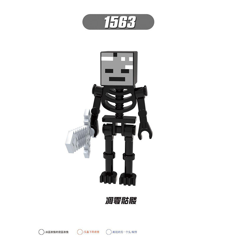 X0310-0311 X0301 X0294-0295 X0298-0299 Famous Game My World Honey Picker Knight Husk Huntress Blacksmith Mini Action Figures Set Model Building Blocks Kids Toys