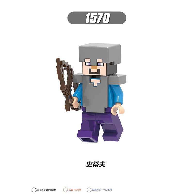 X0310-0311 X0301 X0294-0295 X0298-0299 Famous Game My World Honey Picker Knight Husk Huntress Blacksmith Mini Action Figures Set Model Building Blocks Kids Toys