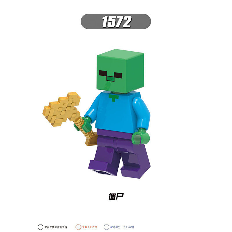 X0310-0311 X0301 X0294-0295 X0298-0299 Famous Game My World Honey Picker Knight Husk Huntress Blacksmith Mini Action Figures Set Model Building Blocks Kids Toys