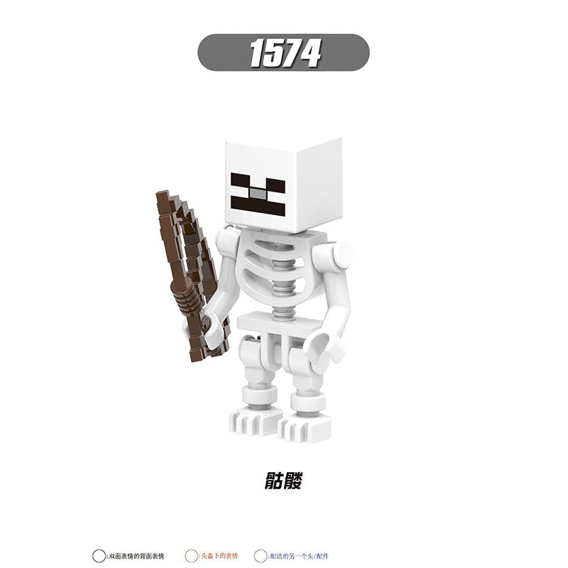 X0310-0311 X0301 X0294-0295 X0298-0299 Famous Game My World Honey Picker Knight Husk Huntress Blacksmith Mini Action Figures Set Model Building Blocks Kids Toys