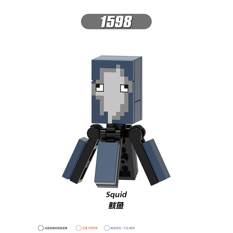 X0310-0311 X0301 X0294-0295 X0298-0299 Famous Game My World Honey Picker Knight Husk Huntress Blacksmith Mini Action Figures Set Model Building Blocks Kids Toys