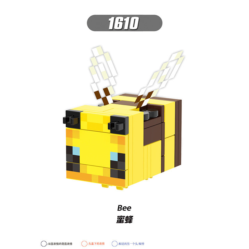 X0310-0311 X0301 X0294-0295 X0298-0299 Famous Game My World Honey Picker Knight Husk Huntress Blacksmith Mini Action Figures Set Model Building Blocks Kids Toys