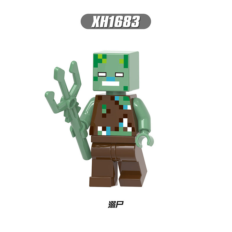 X0310-0311 X0301 X0294-0295 X0298-0299 Famous Game My World Honey Picker Knight Husk Huntress Blacksmith Mini Action Figures Set Model Building Blocks Kids Toys