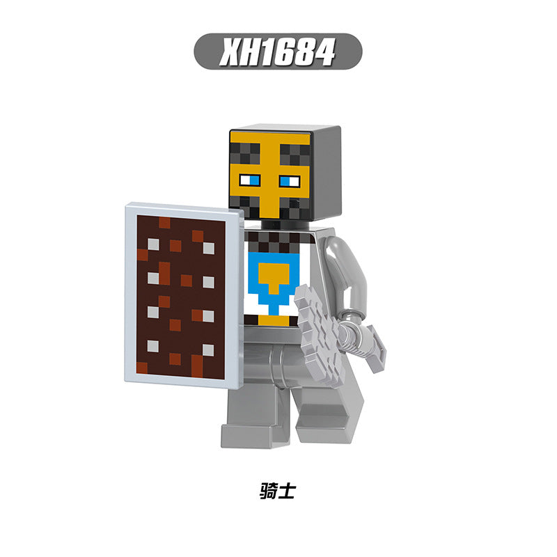 X0310-0311 X0301 X0294-0295 X0298-0299 Famous Game My World Honey Picker Knight Husk Huntress Blacksmith Mini Action Figures Set Model Building Blocks Kids Toys