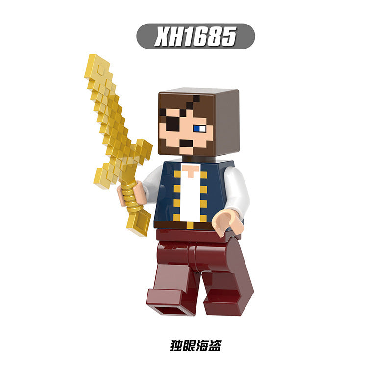 X0310-0311 X0301 X0294-0295 X0298-0299 Famous Game My World Honey Picker Knight Husk Huntress Blacksmith Mini Action Figures Set Model Building Blocks Kids Toys