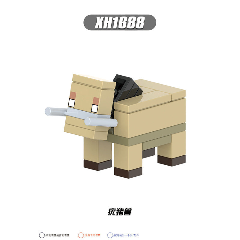 X0310-0311 X0301 X0294-0295 X0298-0299 Famous Game My World Honey Picker Knight Husk Huntress Blacksmith Mini Action Figures Set Model Building Blocks Kids Toys