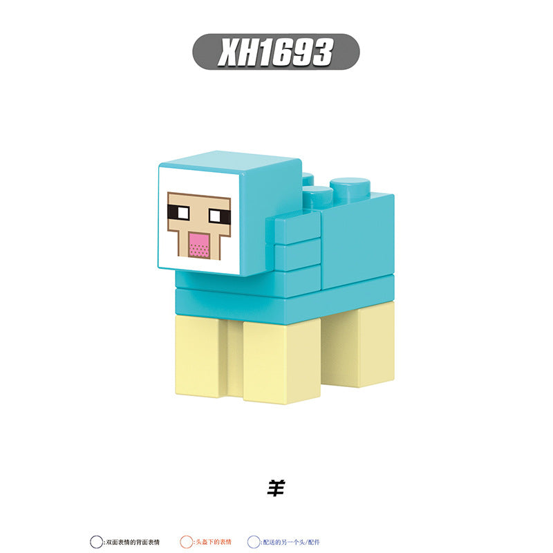 X0310-0311 X0301 X0294-0295 X0298-0299 Famous Game My World Honey Picker Knight Husk Huntress Blacksmith Mini Action Figures Set Model Building Blocks Kids Toys